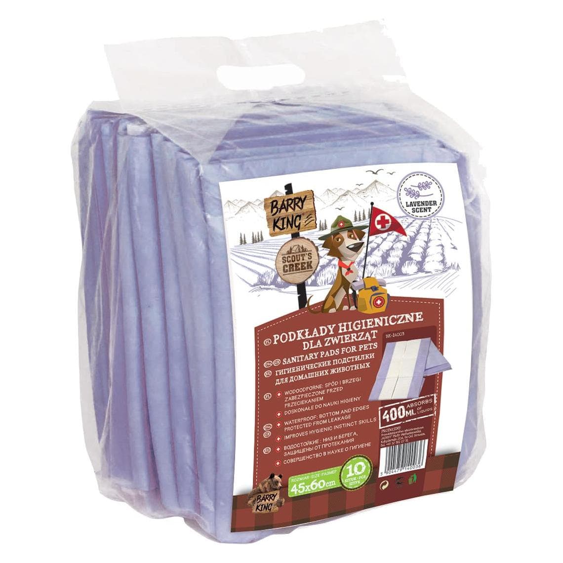 Barry King Hygienické podložky Lavanda 45x60 cm - 10 pz. (Cane), Igiene animale