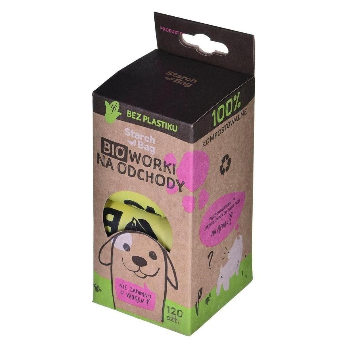 Starch Bag Sacchetto per escrementi - 8 x 15 (Cane), Igiene animale