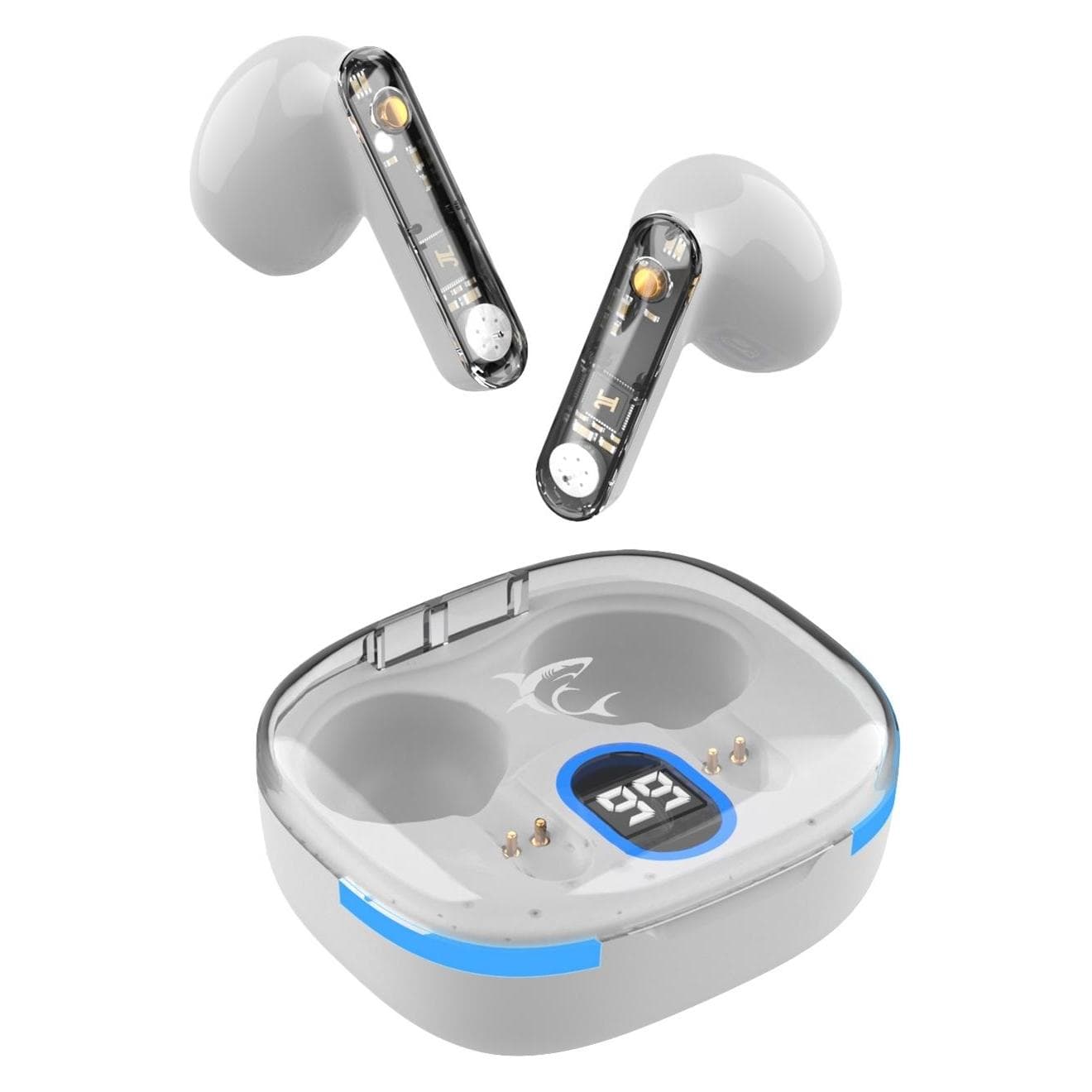 White Shark GEB-TWS37 HyperBeat Bianco (2 h, Senza fili), Cuffie, Bianco
