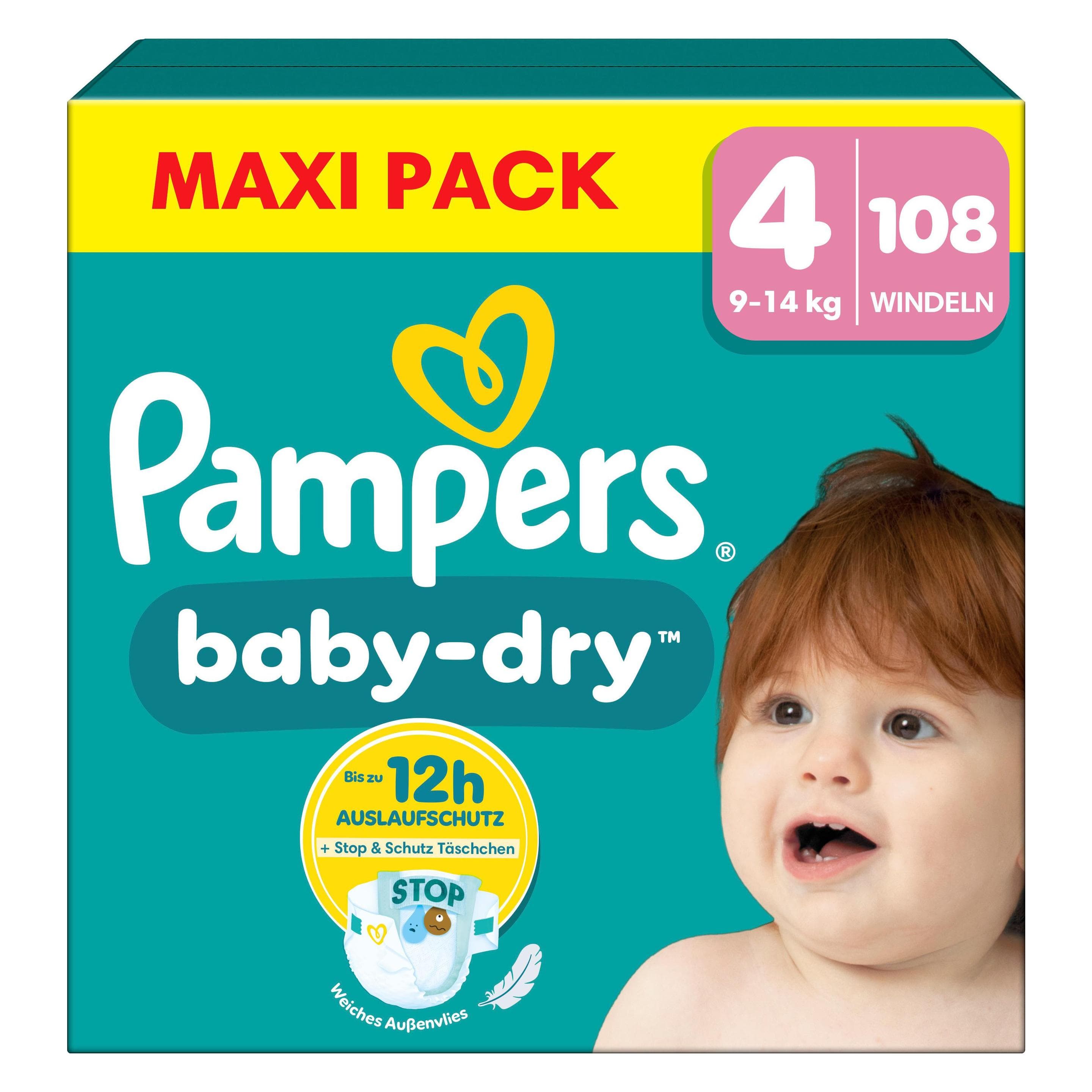Pampers Baby-Dry (Dimensione 4, Box mezzo mese, 108 pz.)