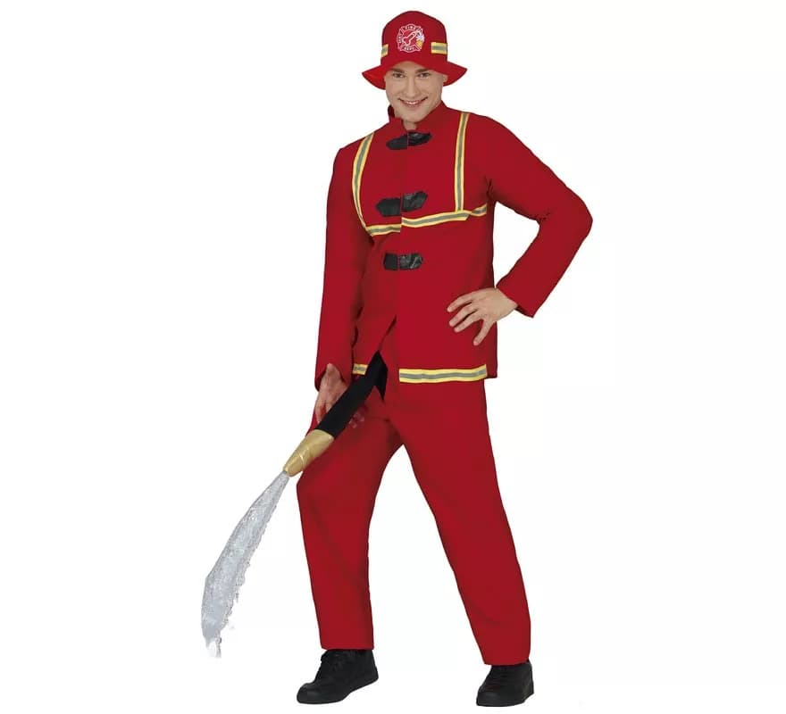 Costume da pompiere con manichetta a sorpresa per uomo