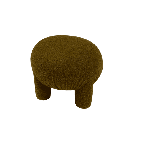 Pouf Anomaly rivestito in tessuto verde di Front , Moroso
