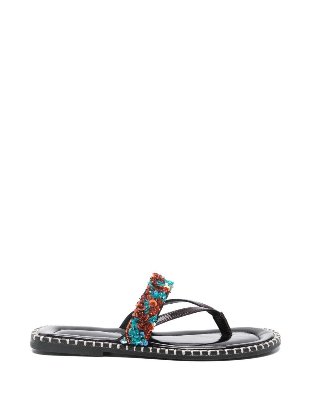 Dries Van Noten Sandali In Pelle Ricamati