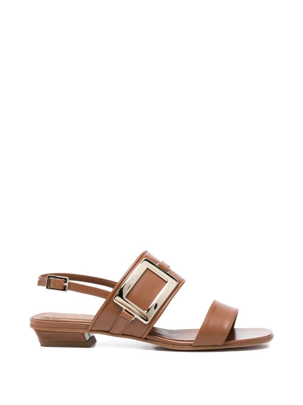 Roger Vivier Sandali In Pelle Con Fibbia Metallica