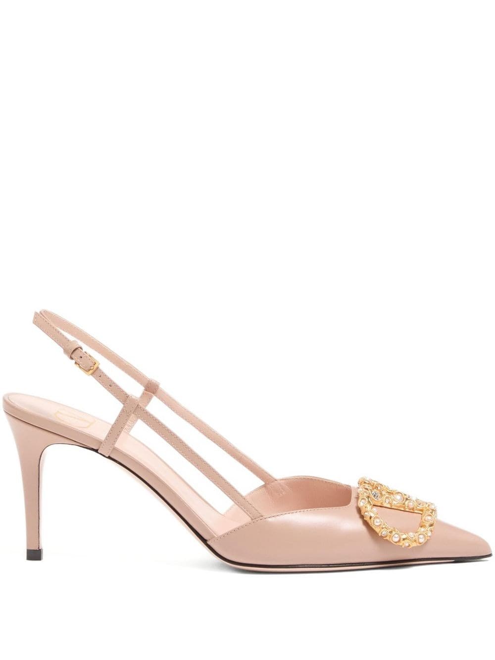 Valentino Garavani Pumps Slingback In Pelle Vlogo Signature