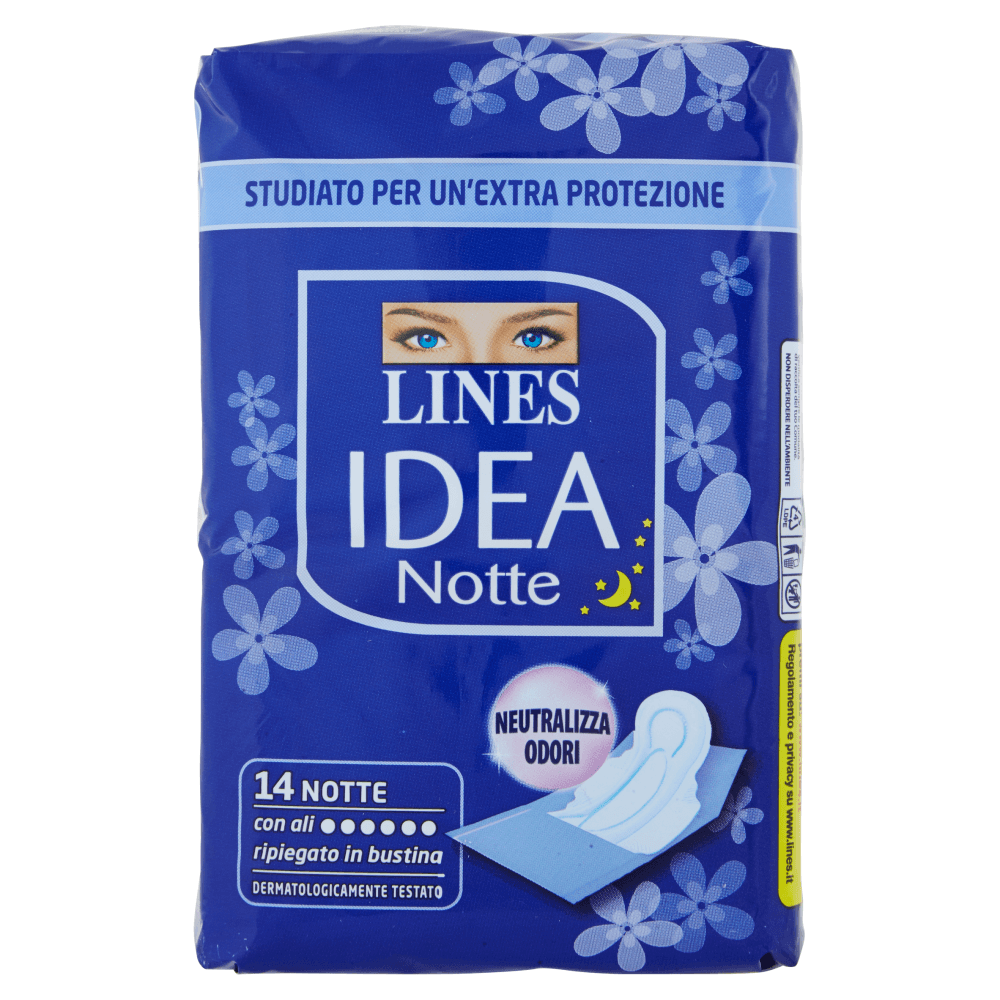 Lines Idea Notte Ripiegato 14 Assorbenti - -