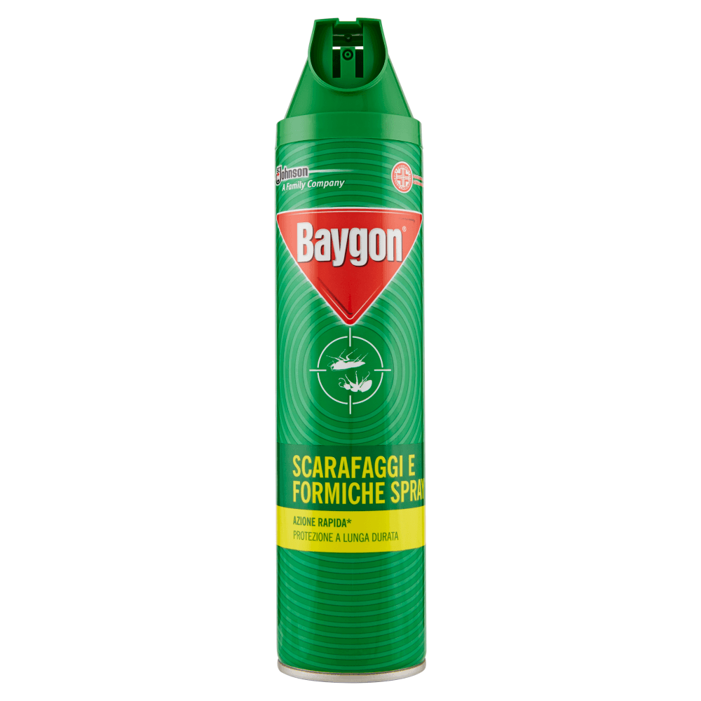 Baygon Scarafaggi e Formiche Spray Insetticida, Azione Rapida, Protezione a Lunga Durata, 400 ml - -