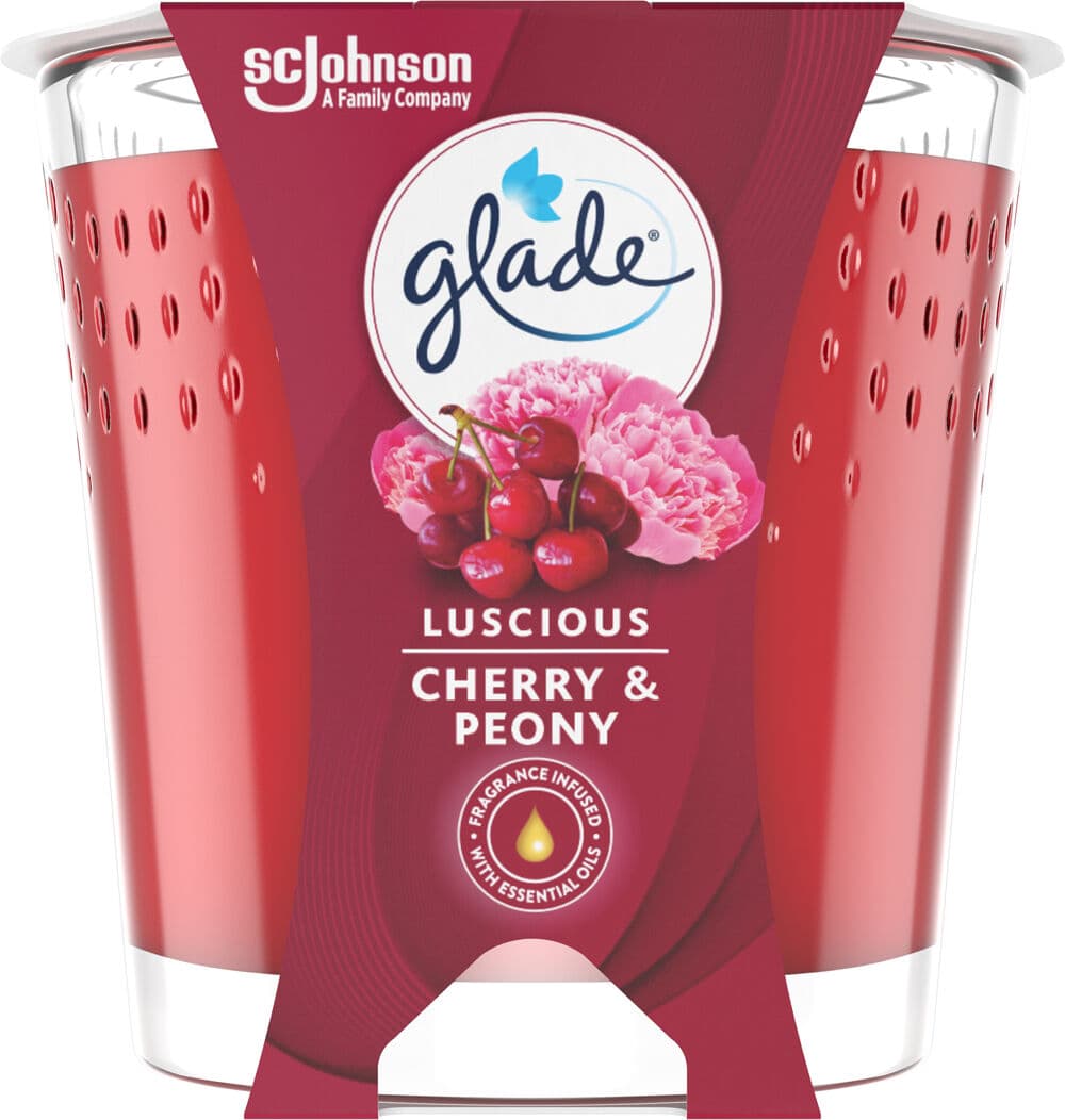 Glade Candela profumata, fragranza Ciliegia e Peonia, 129g - -