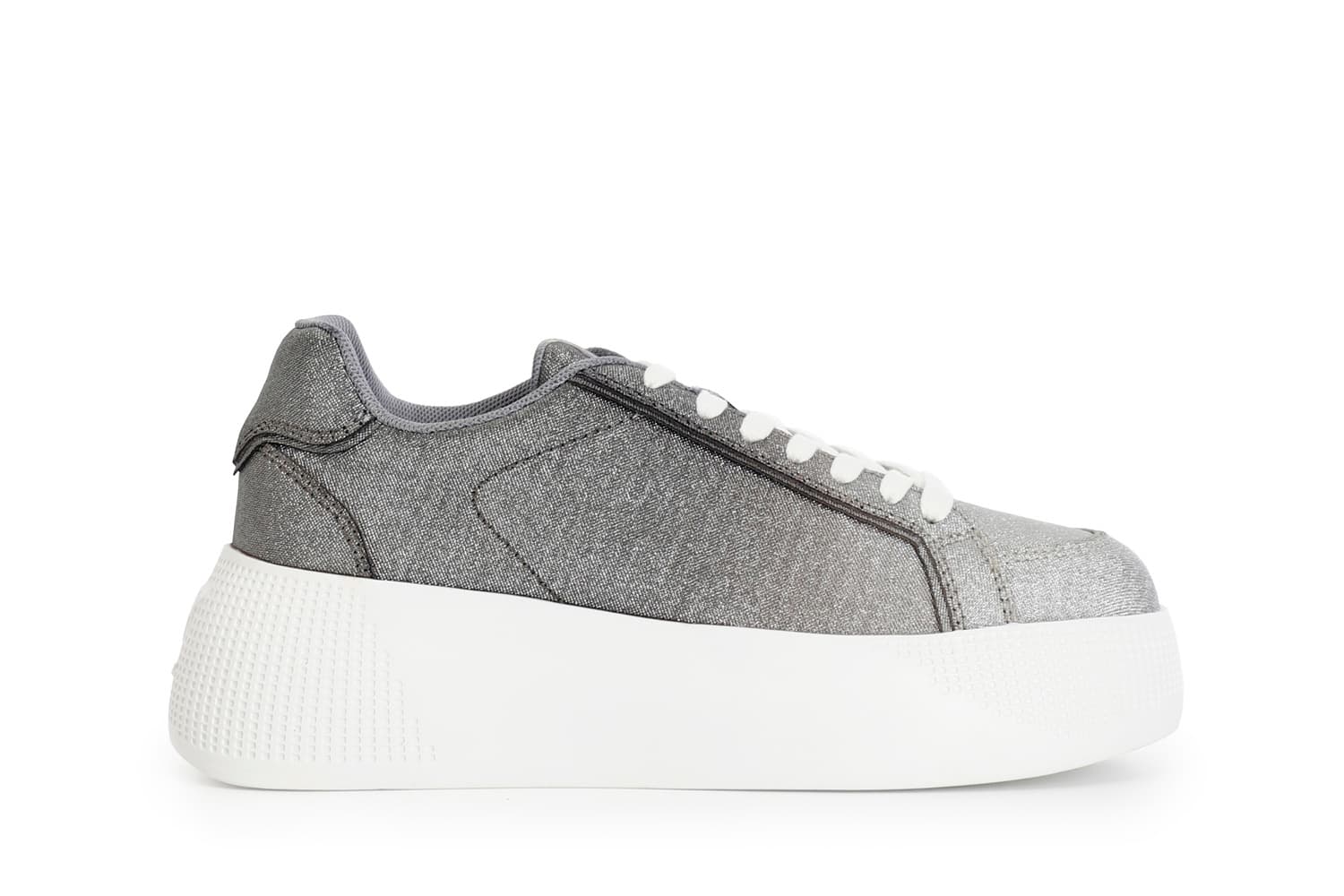 sneakers in glitter sfumato argento 40
