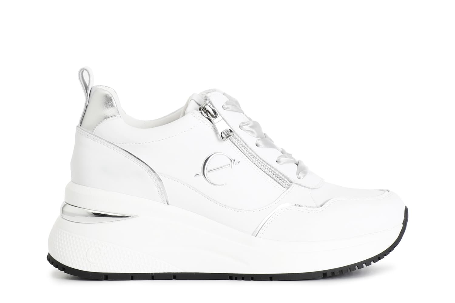 running da donna allacciata con zip bianco 36