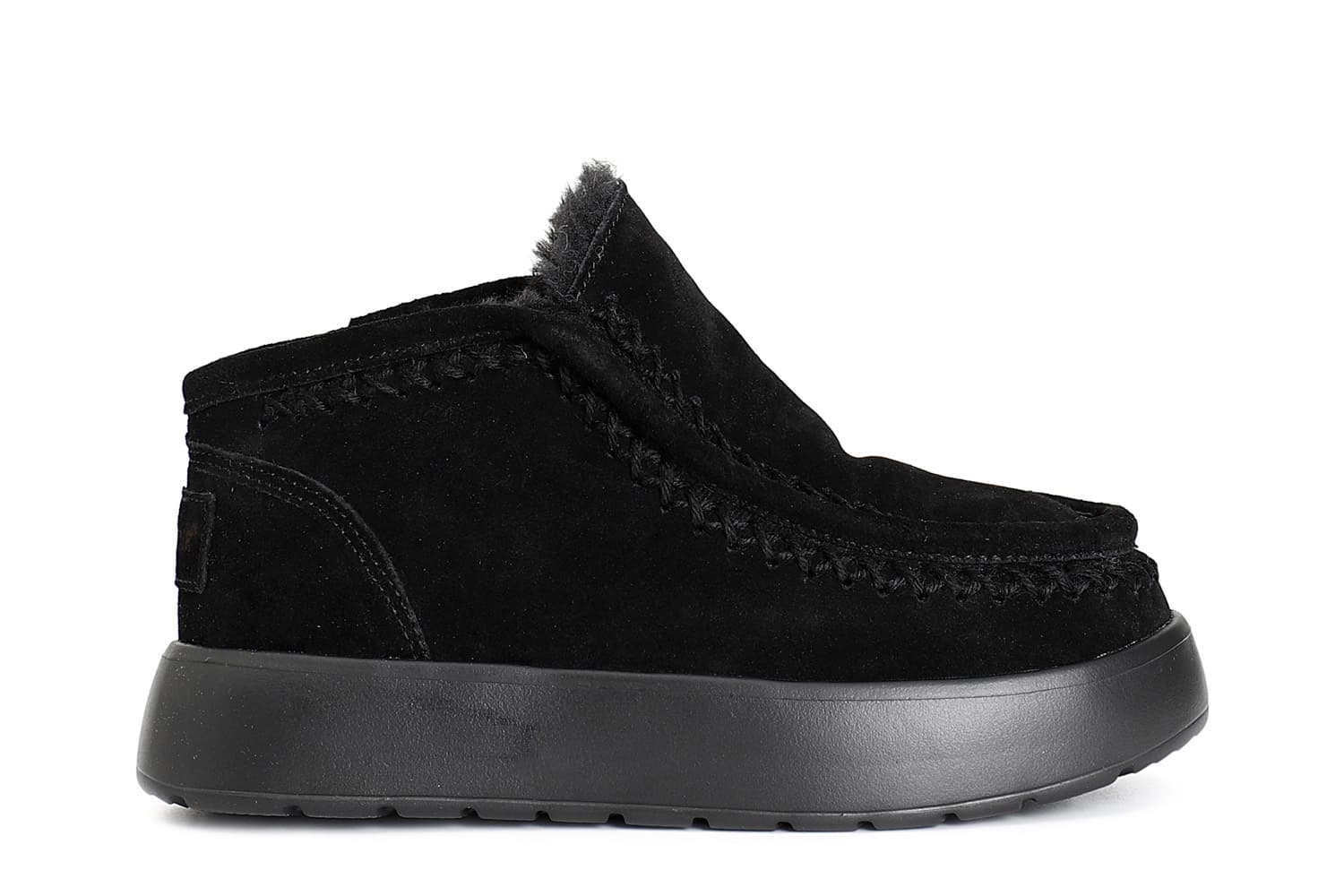 tronchetto basso da donna in pelle scamosciata nero 36