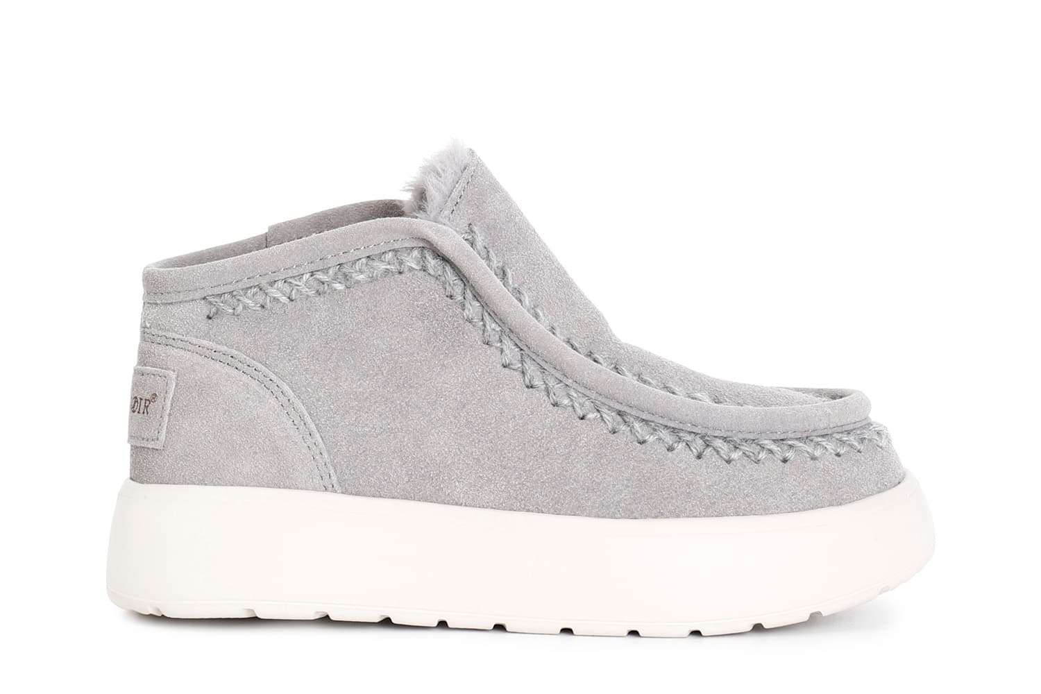tronchetto basso da donna in pelle scamosciata grigio 40