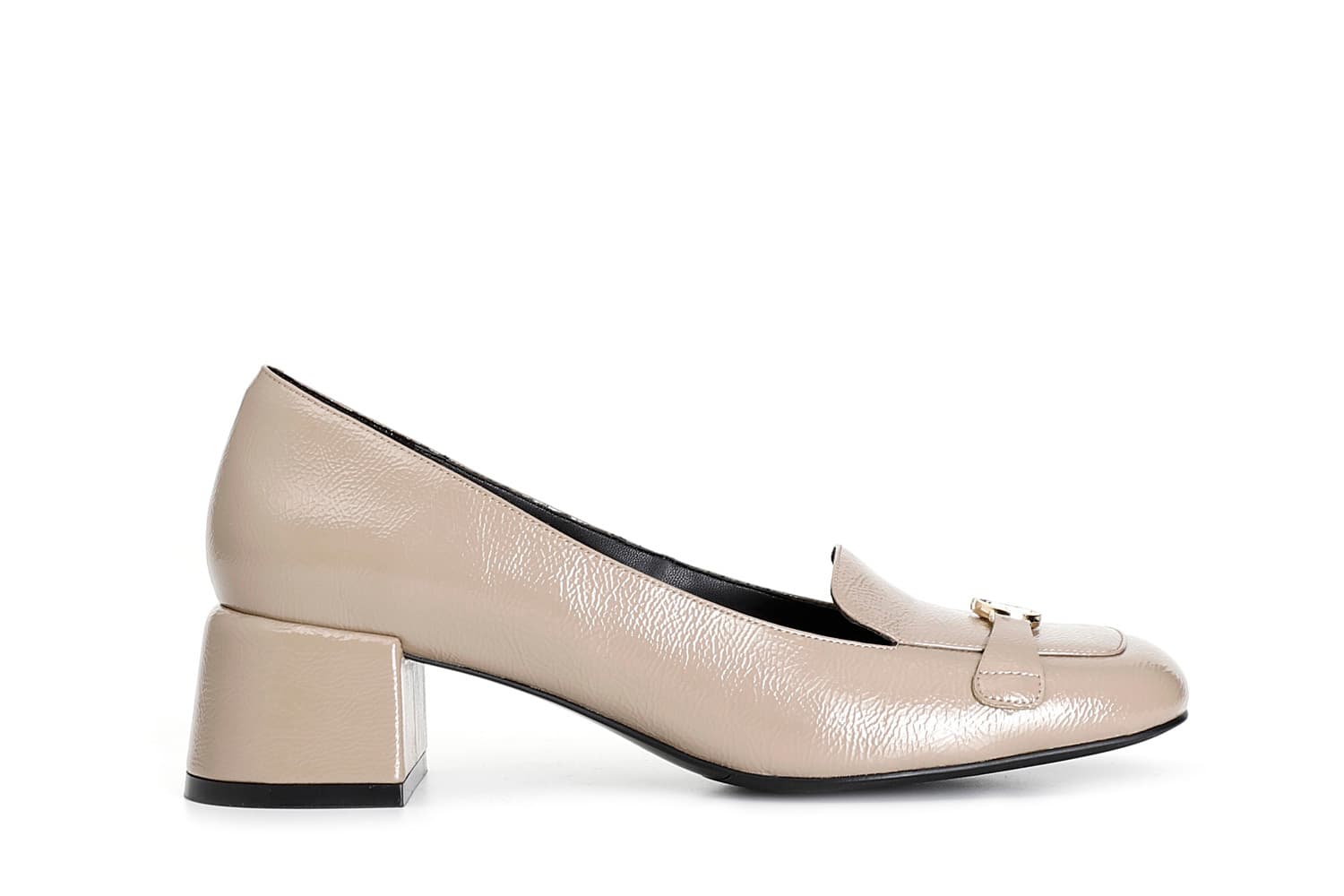 ballerina con vaschetta e accessorio in naplak taupe 37