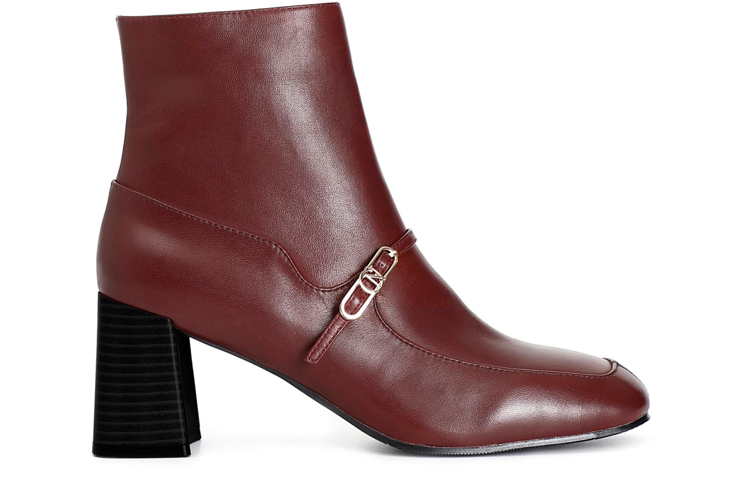 tronchetto da donna in nappa con fibbia bordeaux 37