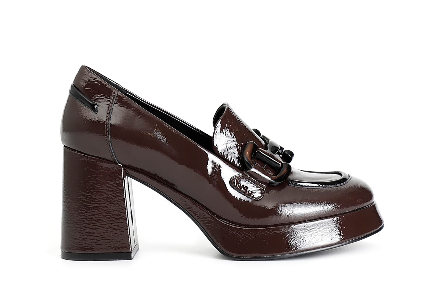mocassino da donna in naplak con morsetto t.moro/nero 41
