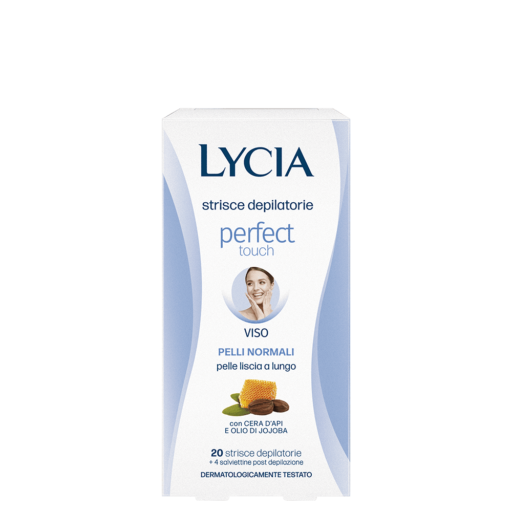 Lycia Perfect Touch strisce depilatorie viso per pelli normali 20 strisce