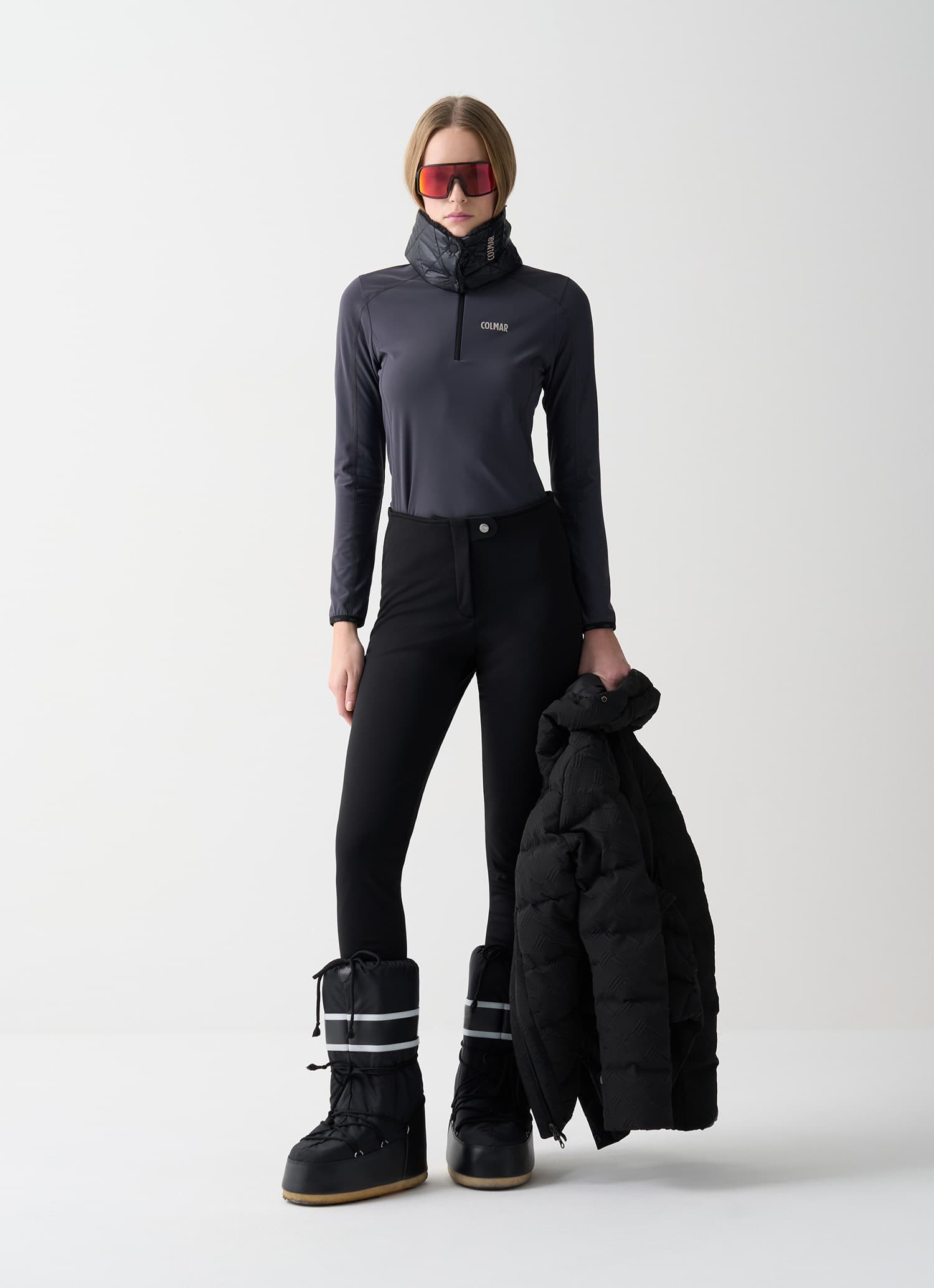 Colmar, Leggings Da Sci In Softshell, Colore: Nero, Taglia: 46