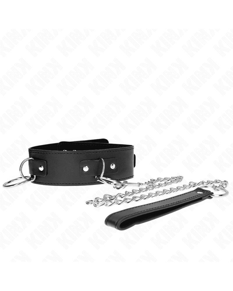 KINK - COLLANA CON GUINZAGLIO 65 CM 3 MODELLO ANELLI 2 REGOLABILE 36-43 CM X 5 CM