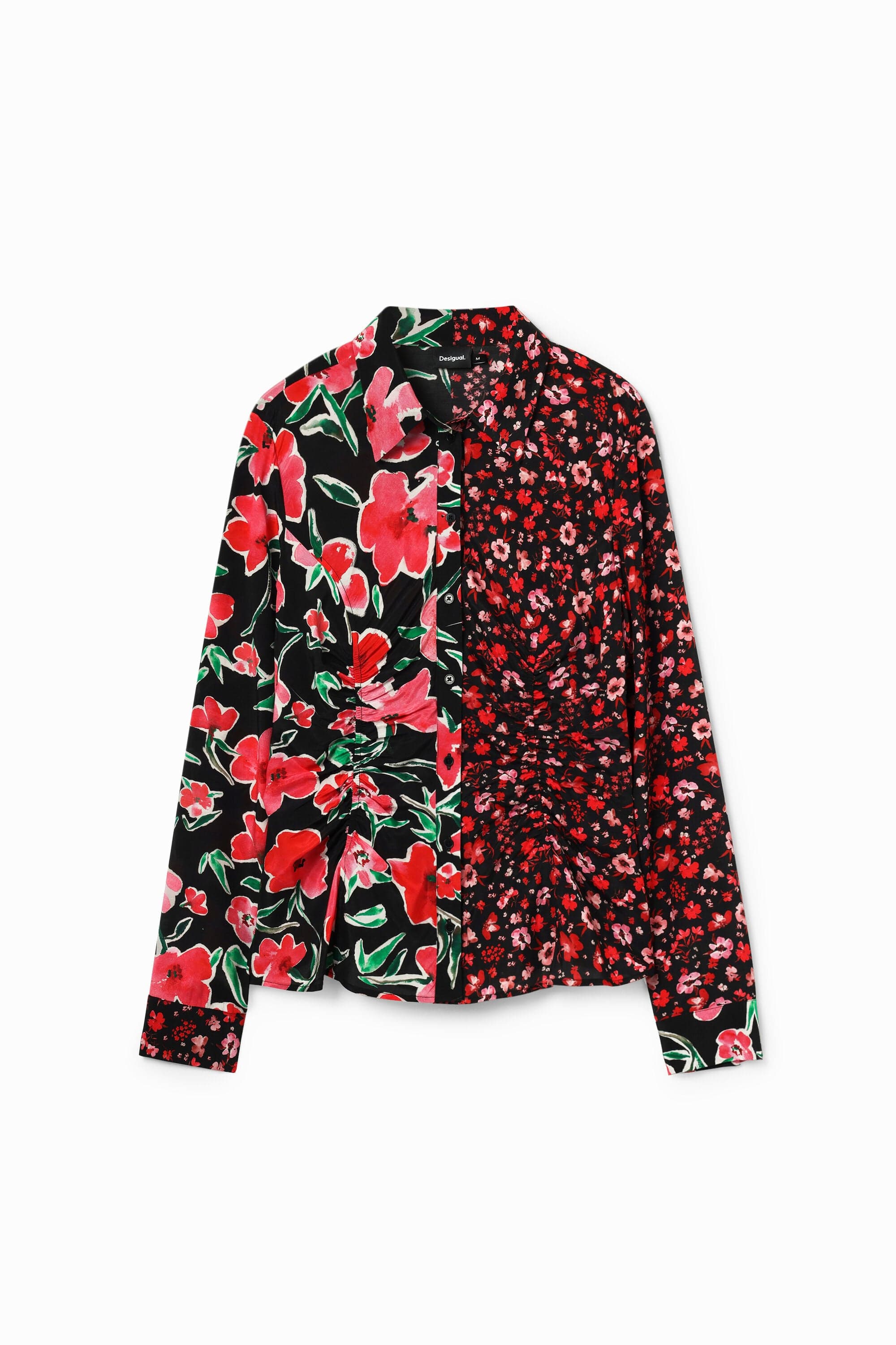 Camicia arricciata floreale