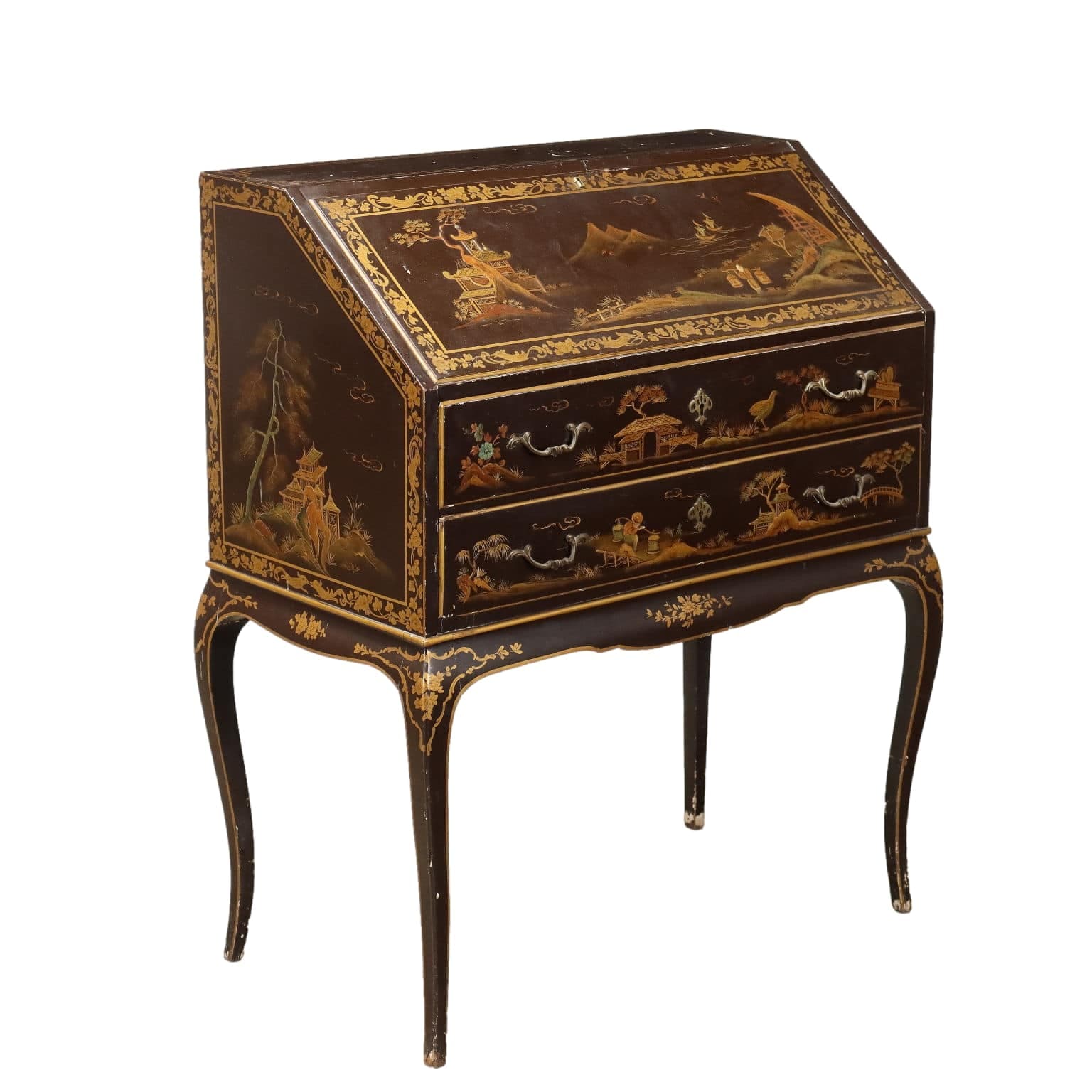 Ribalta in Stile Chinoiserie - Italia XX Secolo - Antiquariato - Ribalte e secretaire