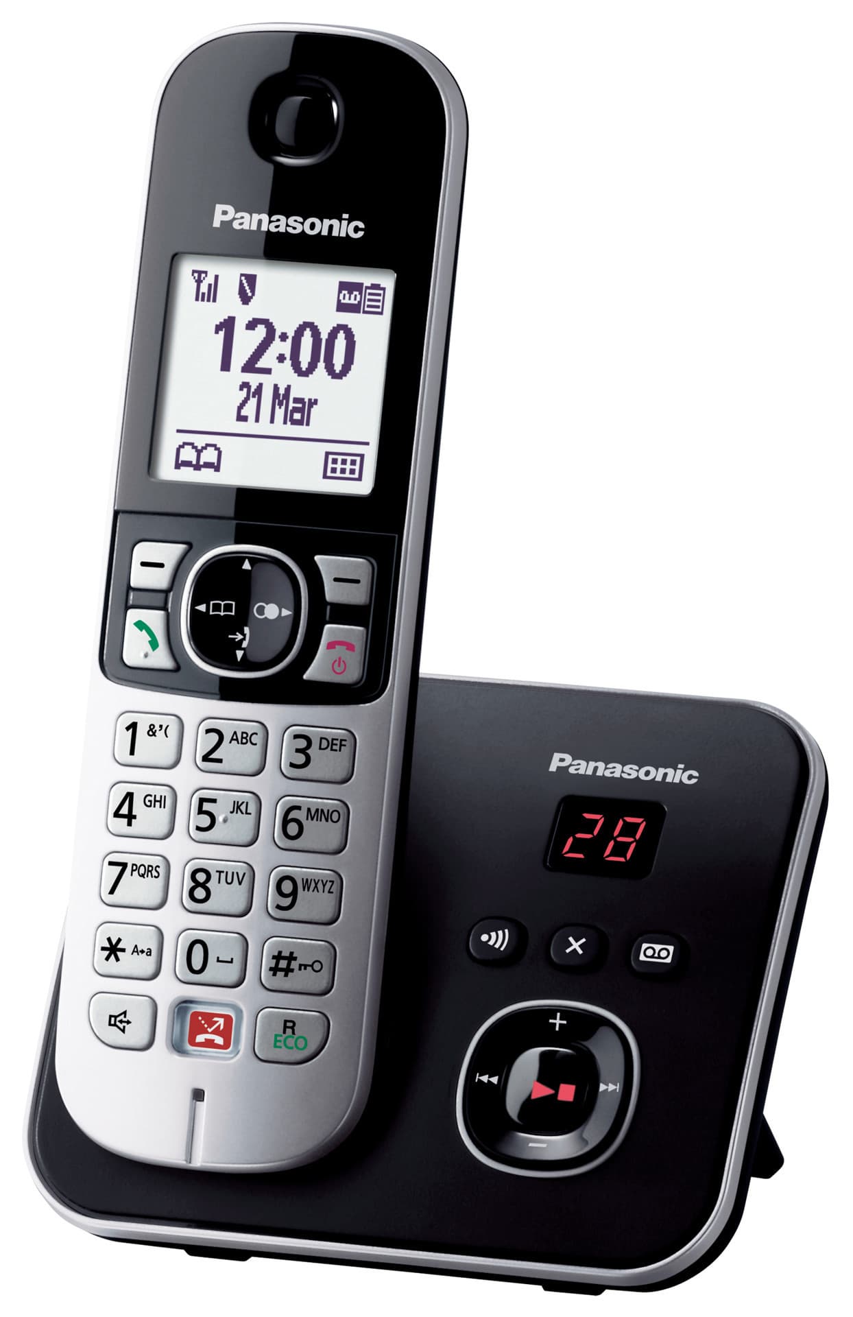 Panasonic KX-TG6861 Telefono DECT Identificatore di chiamata Nero, Grigio