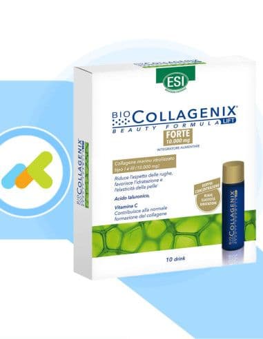 Esi Biocollagenix Forte | Integratore A Base Di Collagene Marino | Contro L'invecchiamento Della Pelle | 10 Drink