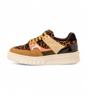 Art unisex. 1178811FH003_0MU 1788 Belleville sneakers marroni (40), Marrone, Basso, Stringhe, Casual, Animal Print