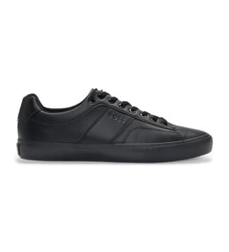 BOSS per uomo. 50522833 Sneakers dalle texture lisce e granulose Nera (40), Nero, Basso, Stringhe, Casual