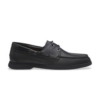 BOSS per uomo. 50570584 Scarpe in pelle Sienne Boat nere (41), Nero, Basso, Stringhe, Casual