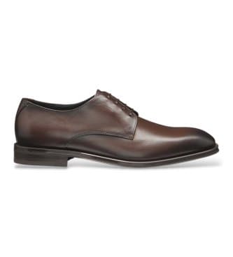 BOSS per uomo. 50536535 Scarpe in pelle Derrek Derb marrone scuro (41), Basso, Stringhe, Casual, Classico