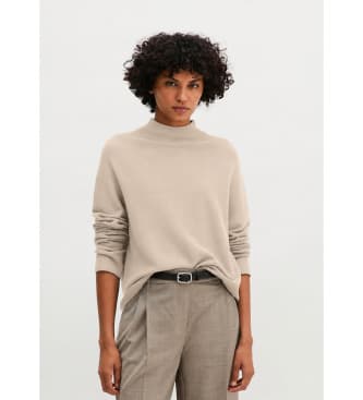 Marc O'Polo per donna. 5000011956 Jersey rilassato senza cuciture beige (S), Casual, Cotone