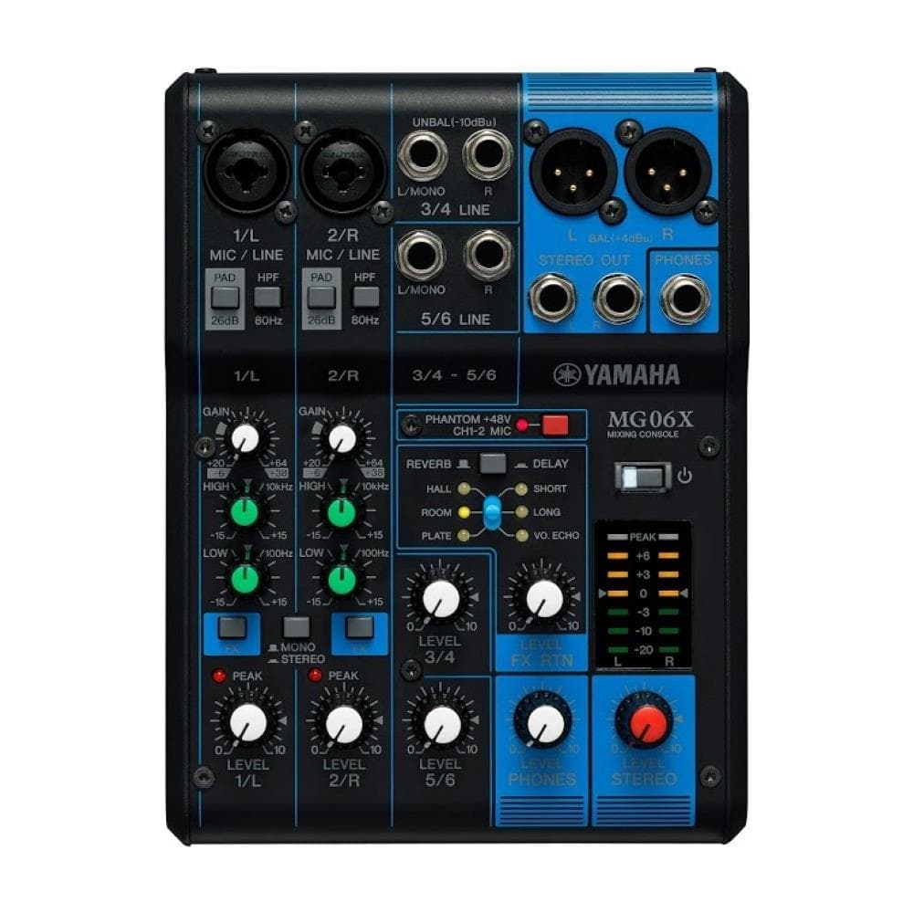 Yamaha MG06X mixer audio 6 canali Nero