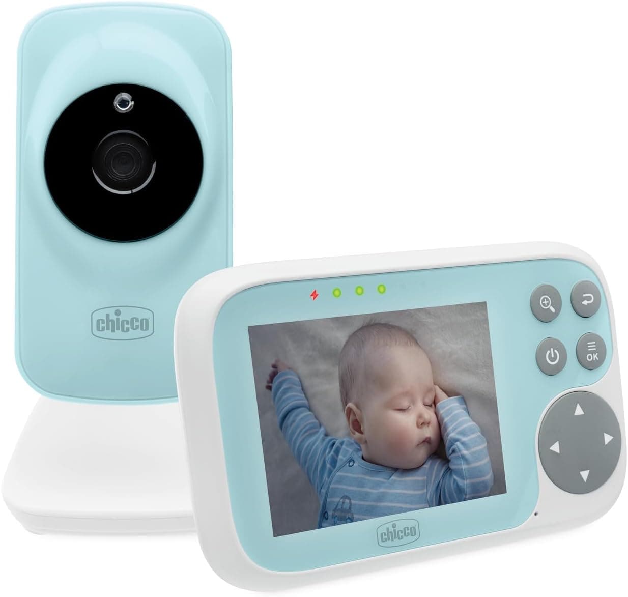 Chicco Baby Monitor Video Start, con Schermo a Colori 3.2 pollici, Portata 200 m, Visione Notturna Infrarossi, Funzione Smart Eco Mode, Batteria