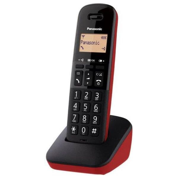 Panasonic KX-TGB610JTR telefono Telefono analogico/DECT Nero, Rosso Identificatore di chiamata