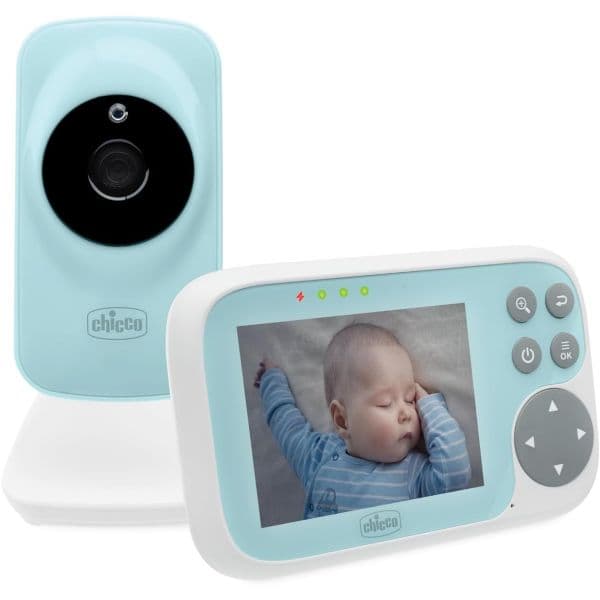 Chicco Baby Monitor Video Start, con Schermo a Colori 3.2 pollici, Portata 200 m, Visione Notturna Infrarossi, Funzione Smart Eco Mode, Batteria