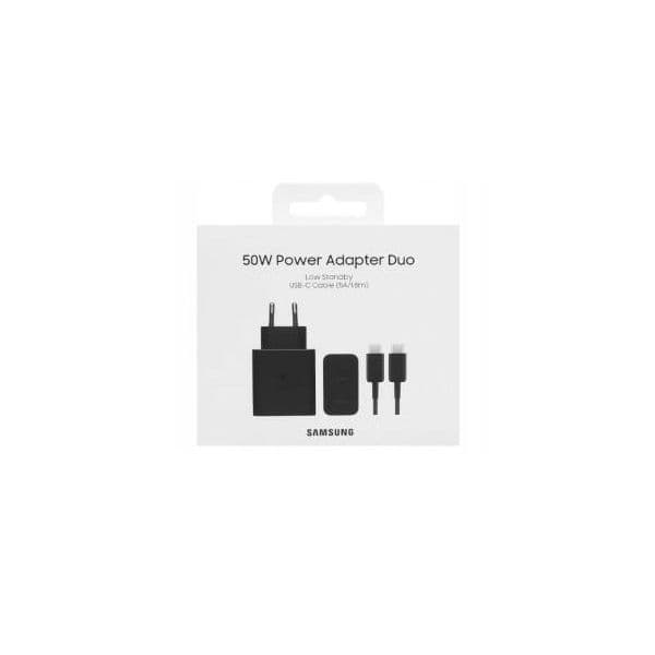 Samsung Caricabatteria Super Fast Charging (50W) con doppia porta USB-C e con cavo USB-C to USB-C