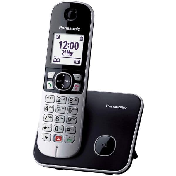 Panasonic KX-TG6851JTB telefono Telefono DECT Identificatore di chiamata Nero, Grigio - (PAN CORDLESS KX-TG6851JTB ITA BLK)