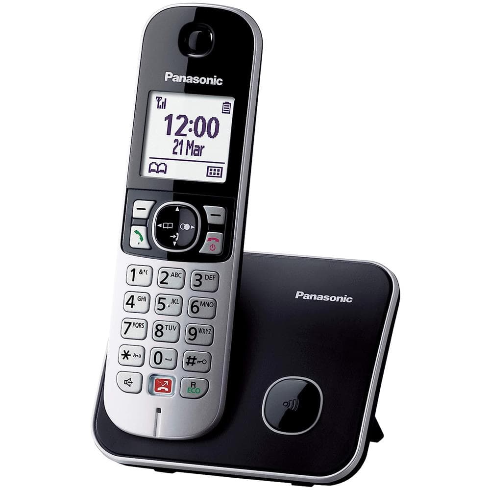 Panasonic KX-TG6851JTB telefono Telefono DECT Identificatore di chiamata Nero, Grigio - (PAN CORDLESS KX-TG6851JTB ITA BLK)