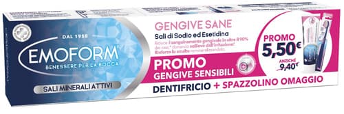 emoform gengive sane dentifricio 100 ml + spazzolino extra morbido in omaggio