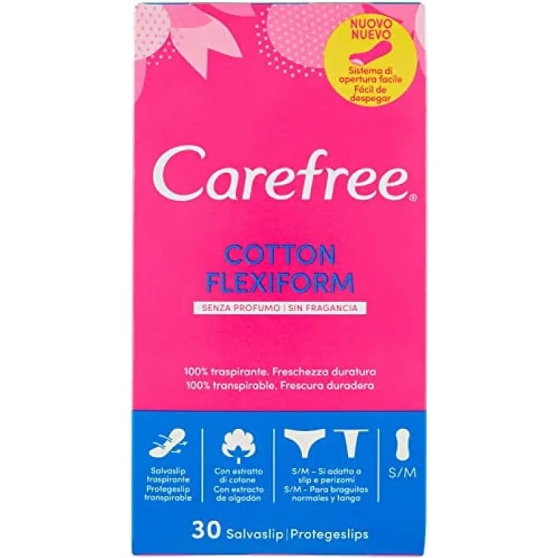 CAREFREE Cotton Feel Flexiform - 30 Salvaslip Senza Profumo