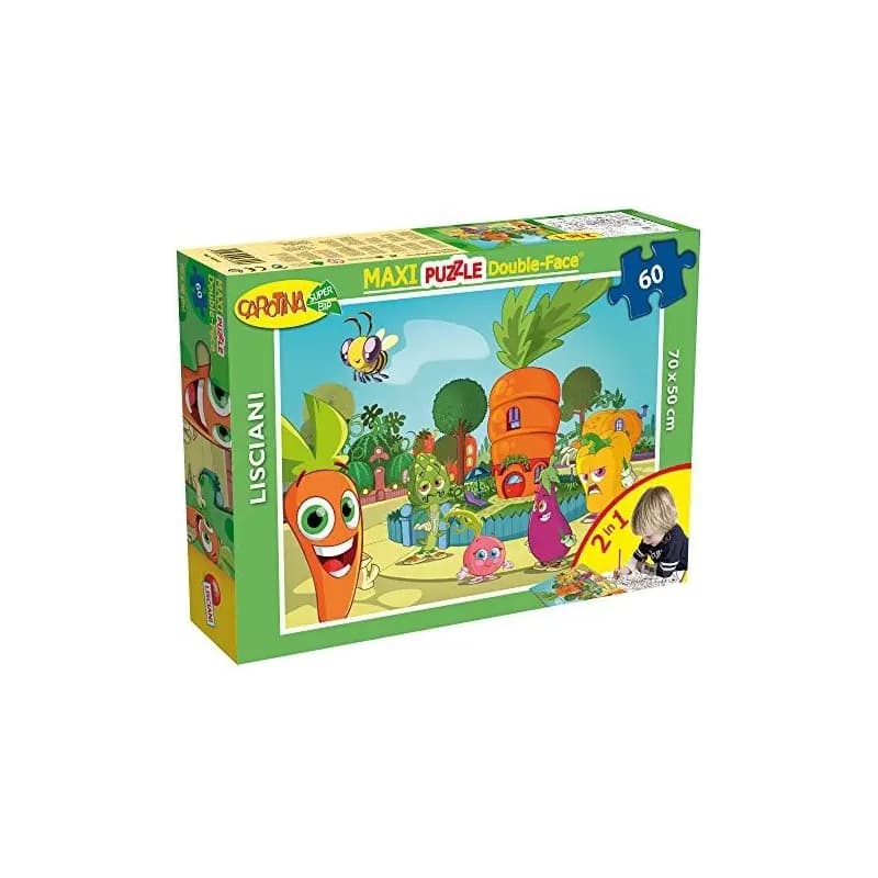 LISCIANI maxi puzzle double face 60 pezzi carotina 46553