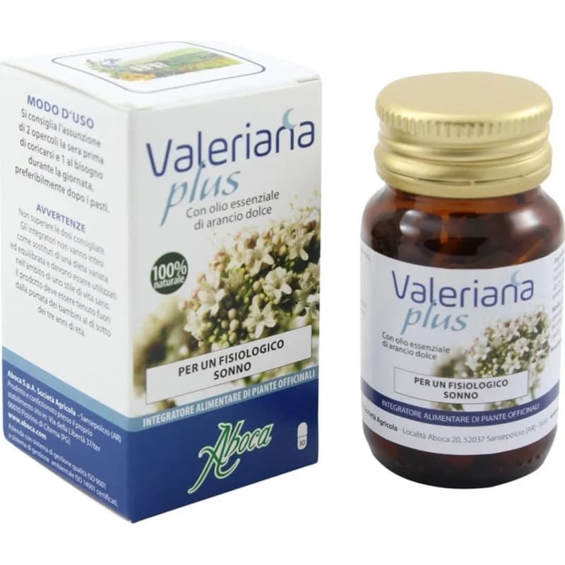 Aboca Valeriana Plus Con Olio Essenziale Di Arancio Dolce 30 Opercoli - Integratore Per Il Sonno