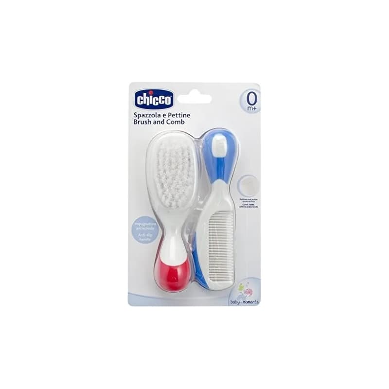 Chicco Spazzola In Nylon e Pettine 0m+