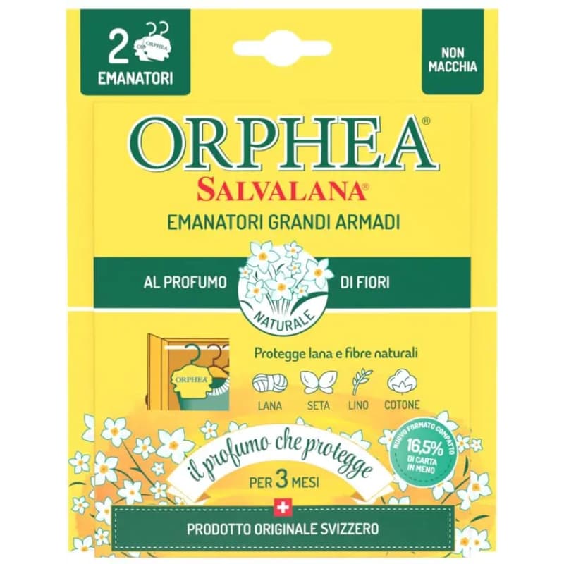 ORPHEA salvalana emanatore per grandi armadi 2 pezzi al profumo di fiori