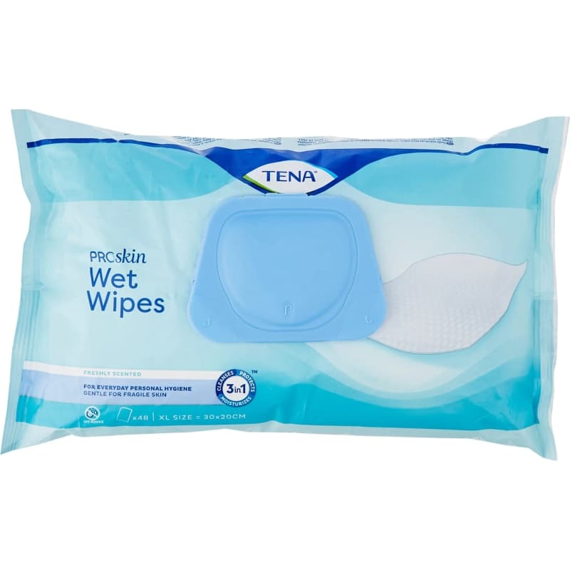 Tena Wet Wipe 3 in 1 - 48 Salviettine Umidificate
