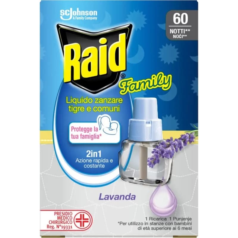 RAID Ricarica liquido elettrico 60 Notti Lavanda 36 ml