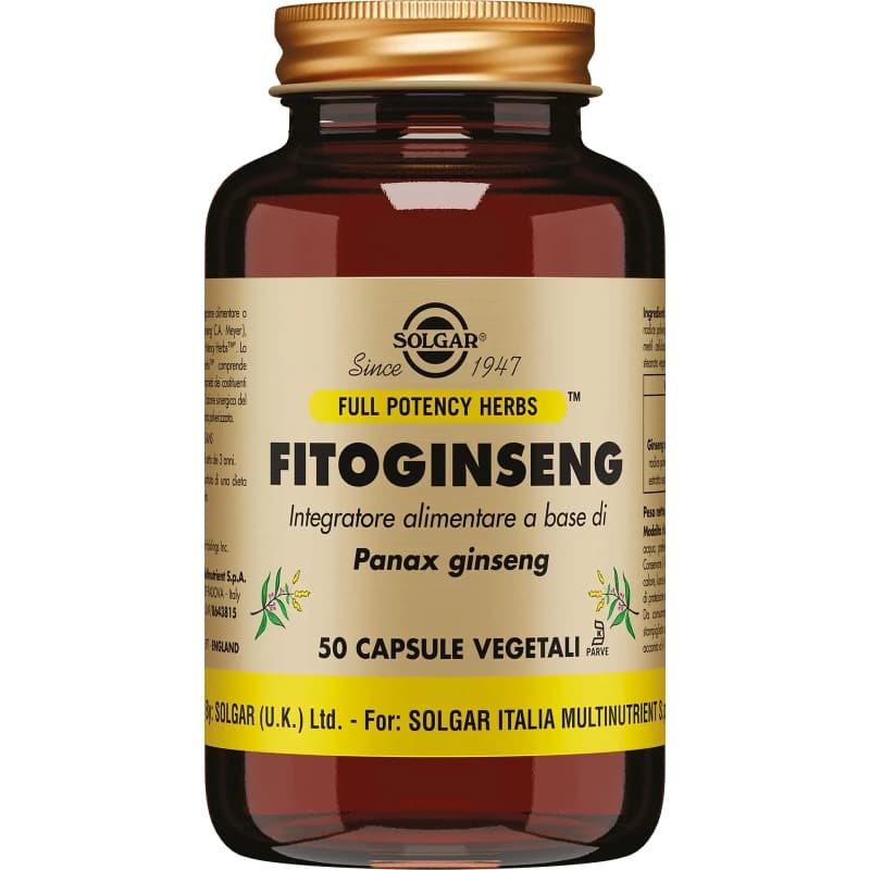 Solgar Fitoginseng 50 Capsule - Integratore Energizzante