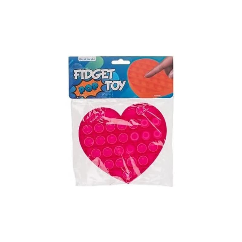 OUT OF THE BLUE Fidget Pop Toy - Giocattolo anti-stress a forma di cuore - Colori assortiti