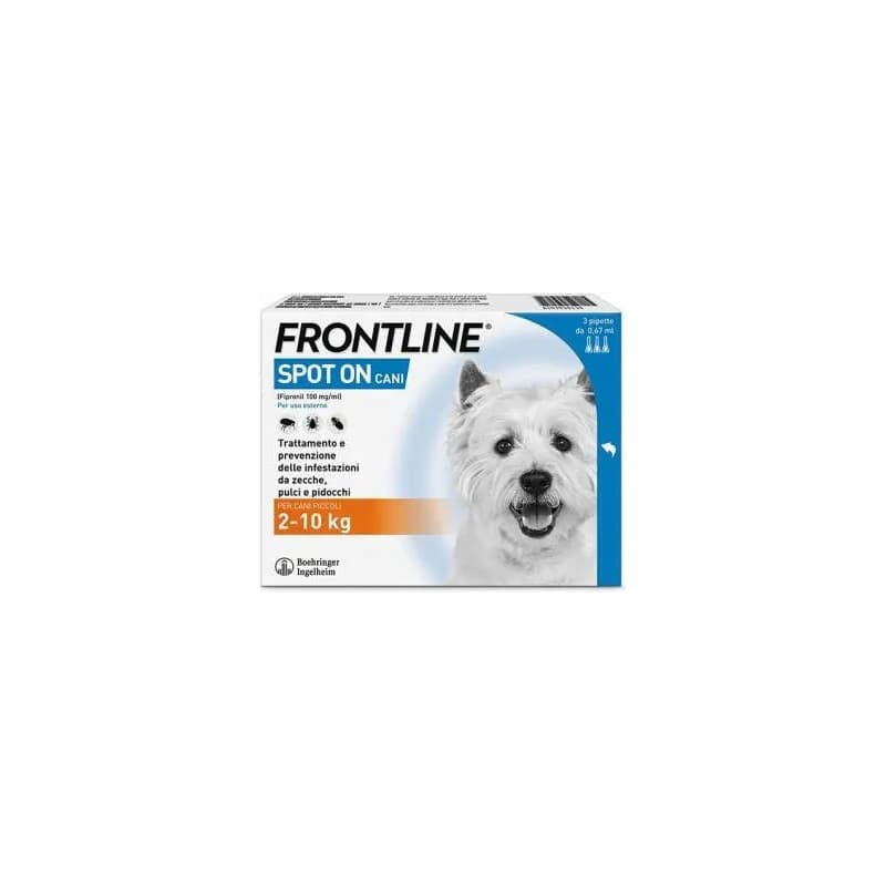 FRONTLINE Spot-on Cani (2-10 kg) - Trattamento antiparassitario 3 pipette