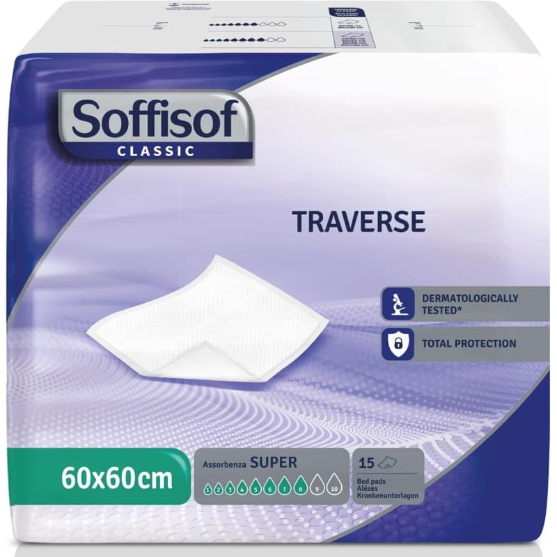 Classic Super - 15 Traverse Letto Monouso Per Incontinenza 60 x 60 Cm